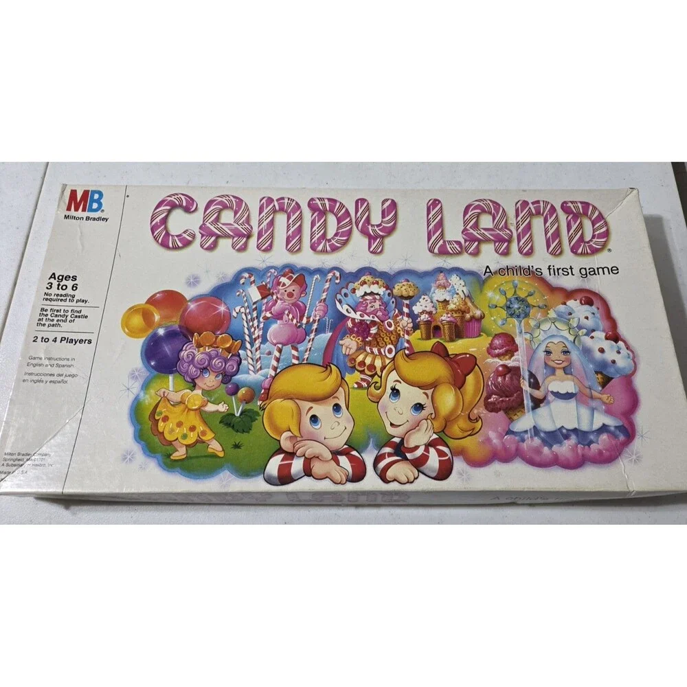 1984 Milton Bradley Candyland Vintage Board Game 63 Cards 4 Pawns No Instruction